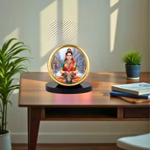 Car Desk/Table Top Goddess Parvathi Metal Golden Photo Stand 2x2 Inches, Compact & Stylish Spiritual Display For Car, Home & Office (Pack Of 1) (F18573) Car Desk/Table Top Goddess Parvathi Metal Golden Photo Stand 2x2 Inches, Compact & Stylish Spiritual Display For Car, Home & Office (Pack Of 1) (F18573)
