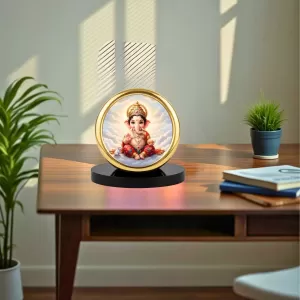 Car Desk/Table Top Lord Ganesha Metal Golden Photo Stand 2x2 Inches, Compact & Stylish Spiritual Display For Car, Home & Office (Pack Of 1) (F18578) Car Desk/Table Top Lord Ganesha Metal Golden Photo Stand 2x2 Inches, Compact & Stylish Spiritual Display For Car, Home & Office (Pack Of 1) (F18578)