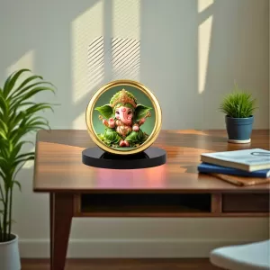 Car Desk/Table Top Lord Ganesha Metal Golden Photo Stand 2x2 Inches, Compact & Stylish Spiritual Display For Car, Home & Office (Pack Of 1) (F18616) Car Desk/Table Top Lord Ganesha Metal Golden Photo Stand 2x2 Inches, Compact & Stylish Spiritual Display For Car, Home & Office (Pack Of 1) (F18616)