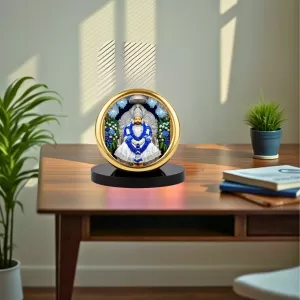 Car Desk/Table Top TARA MAA Metal Golden Photo Stand 2x2 Inches, Compact & Stylish Spiritual Display For Car, Home & Office (Pack Of 1) (F18621) Car Desk/Table Top TARA MAA Metal Golden Photo Stand 2x2 Inches, Compact & Stylish Spiritual Display For Car, Home & Office (Pack Of 1) (F18621)