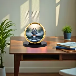 Car Desk/Table Top Lord Shiva Metal Golden Photo Stand 2x2 Inches, Compact & Stylish Spiritual Display For Car, Home & Office (Pack Of 1) (F18651) Car Desk/Table Top Lord Shiva Metal Golden Photo Stand 2x2 Inches, Compact & Stylish Spiritual Display For Car, Home & Office (Pack Of 1) (F18651)