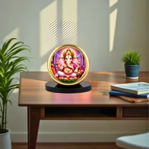 Car Desk/Table Top LOrd Ganesha Metal Golden Photo Stand 2x2 Inches, Compact & Stylish Spiritual Display For Car, Home & Office (Pack Of 1) (F18674) Car Desk/Table Top LOrd Ganesha Metal Golden Photo Stand 2x2 Inches, Compact & Stylish Spiritual Display For Car, Home & Office (Pack Of 1) (F18674)