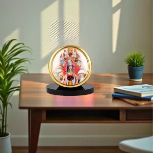 Car Desk/Table Top Kali Matha And Ramakrishna Paramahamsa Metal Golden Photo Stand  2x2 Inches, Compact & Stylish Spiritual Display For Car, Home & Office (Pack Of 1) (F18697)
