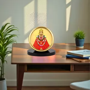 Car Desk/Table Top Lord Khatu Shyam Ji Metal Golden Photo Stand 2x2 Inches, Compact & Stylish Spiritual Display For Car, Home & Office (Pack Of 1) (F18728) Car Desk/Table Top Lord Khatu Shyam Ji Metal Golden Photo Stand 2x2 Inches, Compact & Stylish Spiritual Display For Car, Home & Office (Pack Of 1) (F18728)