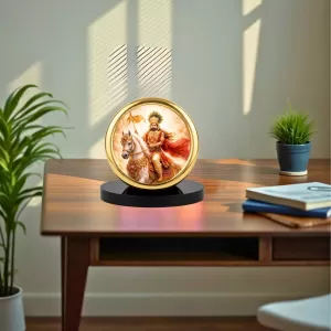 Car Desk/Table Top Lord Khatu Shyam Ji Metal Golden Photo Stand 2x2 Inches, Compact & Stylish Spiritual Display For Car, Home & Office (Pack Of 1) (F18734) Car Desk/Table Top Lord Khatu Shyam Ji Metal Golden Photo Stand 2x2 Inches, Compact & Stylish Spiritual Display For Car, Home & Office (Pack Of 1) (F18734)