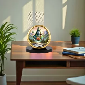 Car Desk/Table Top Lord Shiva Metal Golden Photo Stand 2x2 Inches, Compact & Stylish Spiritual Display For Car, Home & Office (Pack Of 1) (F18756) Car Desk/Table Top Lord Shiva Metal Golden Photo Stand 2x2 Inches, Compact & Stylish Spiritual Display For Car, Home & Office (Pack Of 1) (F18756)