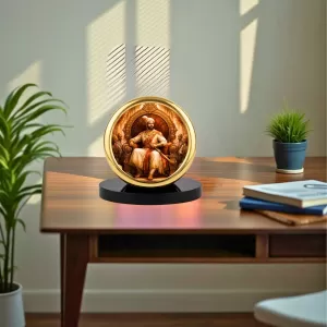 Car Desk/Table Top Shivaji Maharaj Metal Golden Photo Stand 2x2 Inches, Compact & Stylish Spiritual Display For Car, Home & Office (Pack Of 1) (F18759) Car Desk/Table Top Shivaji Maharaj Metal Golden Photo Stand 2x2 Inches, Compact & Stylish Spiritual Display For Car, Home & Office (Pack Of 1) (F18759)