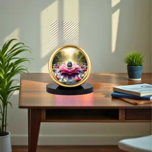 Car Desk/Table Top Shiva Lingam Metal Golden Photo Stand 2x2 Inches, Compact & Stylish Spiritual Display For Car, Home & Office (Pack Of 1) (F18815) Car Desk/Table Top Shiva Lingam Metal Golden Photo Stand 2x2 Inches, Compact & Stylish Spiritual Display For Car, Home & Office (Pack Of 1) (F18815)