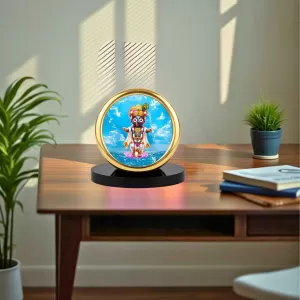 Car Desk/Table Top Lord Jagannath Metal Golden Photo Stand 2x2 Inches, Compact & Stylish Spiritual Display For Car, Home & Office (Pack Of 1) (F18847) Car Desk/Table Top Lord Jagannath Metal Golden Photo Stand 2x2 Inches, Compact & Stylish Spiritual Display For Car, Home & Office (Pack Of 1) (F18847)