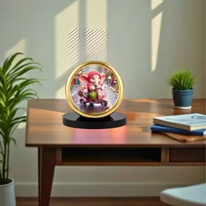 Car Desk/Table Top Little Ganesha Metal Golden Photo Stand 2x2 Inches, Compact & Stylish Spiritual Display For Car, Home & Office (Pack Of 1) (F18858) Car Desk/Table Top Little Ganesha Metal Golden Photo Stand 2x2 Inches, Compact & Stylish Spiritual Display For Car, Home & Office (Pack Of 1) (F18858)
