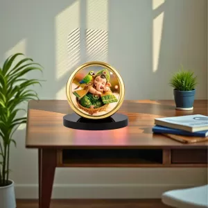 Car Desk/Table Top Little Ganesha Metal Golden Photo Stand 2x2 Inches, Compact & Stylish Spiritual Display For Car, Home & Office (Pack Of 1) (F18860) Car Desk/Table Top Little Ganesha Metal Golden Photo Stand 2x2 Inches, Compact & Stylish Spiritual Display For Car, Home & Office (Pack Of 1) (F18860)