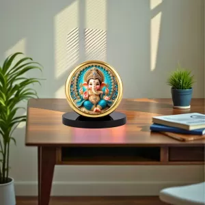 Car Desk/Table Top Lord Ganesha Metal Golden Photo Stand 2x2 Inches, Compact & Stylish Spiritual Display For Car, Home & Office (Pack Of 1) (F18872) Car Desk/Table Top Lord Ganesha Metal Golden Photo Stand 2x2 Inches, Compact & Stylish Spiritual Display For Car, Home & Office (Pack Of 1) (F18872)