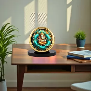 Car Desk/Table Top Lord Ganesha Metal Golden Photo Stand 2x2 Inches, Compact & Stylish Spiritual Display For Car, Home & Office (Pack Of 1) (F18873) Car Desk/Table Top Lord Ganesha Metal Golden Photo Stand 2x2 Inches, Compact & Stylish Spiritual Display For Car, Home & Office (Pack Of 1) (F18873)