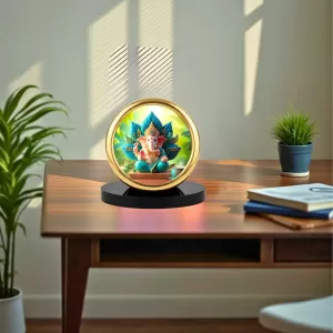 Car Desk/Table Top Lord Ganesha Metal Golden Photo Stand 2x2 Inches, Compact & Stylish Spiritual Display For Car, Home & Office (Pack Of 1) (F18874) Car Desk/Table Top Lord Ganesha Metal Golden Photo Stand 2x2 Inches, Compact & Stylish Spiritual Display For Car, Home & Office (Pack Of 1) (F18874)
