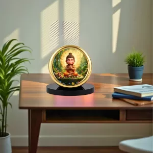 Car Desk/Table Top Lord Hanuman Metal Golden Photo Stand 2x2 Inches, Compact & Stylish Spiritual Display For Car, Home & Office (Pack Of 1) (F18879) Car Desk/Table Top Lord Hanuman Metal Golden Photo Stand 2x2 Inches, Compact & Stylish Spiritual Display For Car, Home & Office (Pack Of 1) (F18879)