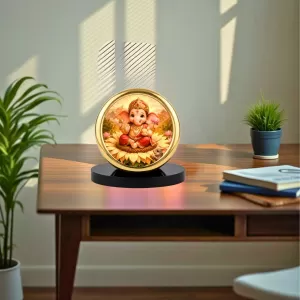 Car Desk/Table Top Lord Ganesha Metal Golden Photo Stand 2x2 Inches, Compact & Stylish Spiritual Display For Car, Home & Office (Pack Of 1) (F18887) Car Desk/Table Top Lord Ganesha Metal Golden Photo Stand 2x2 Inches, Compact & Stylish Spiritual Display For Car, Home & Office (Pack Of 1) (F18887)