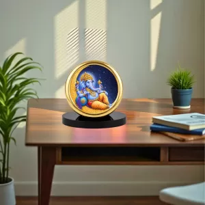 Car Desk/Table Top Lord Ganesha Metal Golden Photo Stand 2x2 Inches, Compact & Stylish Spiritual Display For Car, Home & Office (Pack Of 1) (F18894) Car Desk/Table Top Lord Ganesha Metal Golden Photo Stand 2x2 Inches, Compact & Stylish Spiritual Display For Car, Home & Office (Pack Of 1) (F18894)