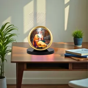 Car Desk/Table Top Vyasa Maharshi Metal Golden Photo Stand 2x2 Inches, Compact & Stylish Spiritual Display For Car, Home & Office (Pack Of 1) (F18910) Car Desk/Table Top Vyasa Maharshi Metal Golden Photo Stand 2x2 Inches, Compact & Stylish Spiritual Display For Car, Home & Office (Pack Of 1) (F18910)