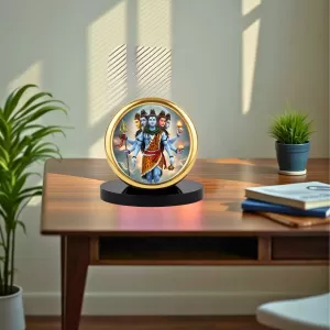 Car Desk/Table Top Lord Shiva Metal Golden Photo Stand 2x2 Inches, Compact & Stylish Spiritual Display For Car, Home & Office (Pack Of 1) (F18912) Car Desk/Table Top Lord Shiva Metal Golden Photo Stand 2x2 Inches, Compact & Stylish Spiritual Display For Car, Home & Office (Pack Of 1) (F18912)