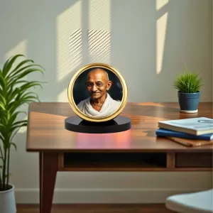 Car Desk/Table Top Mahathma Gandhiji Metal Golden Photo Stand 2x2 Inches, Compact & Stylish Spiritual Display For Car, Home & Office (Pack Of 1) (F20708) Car Desk/Table Top Mahathma Gandhiji Metal Golden Photo Stand 2x2 Inches, Compact & Stylish Spiritual Display For Car, Home & Office (Pack Of 1) (F20708)