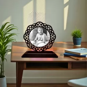 Car Desk/Table Top Sri Sri Anukul Chandra Thakur Wooden Photo Stand 3x4 Inches, Compact & Stylish Spiritual Display For Car, Home & Office (Pack Of 1) (F19551) Car Desk/Table Top Sri Sri Anukul Chandra Thakur Wooden Photo Stand 3x4 Inches, Compact & Stylish Spiritual Display For Car, Home & Office (Pack Of 1) (F19551)