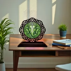 Car Desk/Table Top Lord Ganesha Wooden Photo Stand 3x4 Inches, Compact & Stylish Spiritual Display For Car, Home & Office (Pack Of 1) (F19611) Car Desk/Table Top Lord Ganesha Wooden Photo Stand 3x4 Inches, Compact & Stylish Spiritual Display For Car, Home & Office (Pack Of 1) (F19611)