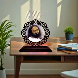 Car Desk/Table Top Sri Sri Ravi Shankar Wooden Photo Stand 3x4 Inches, Compact & Stylish Spiritual Display For Car, Home & Office (Pack Of 1) (F19613) Car Desk/Table Top Sri Sri Ravi Shankar Wooden Photo Stand 3x4 Inches, Compact & Stylish Spiritual Display For Car, Home & Office (Pack Of 1) (F19613)