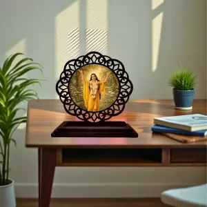 Car Desk/Table Top Sri Chaitanya Mahaprabhu Wooden Photo Stand 3x4 Inches, Compact & Stylish Spiritual Display For Car, Home & Office (Pack Of 1) (F19616) Car Desk/Table Top Sri Chaitanya Mahaprabhu Wooden Photo Stand 3x4 Inches, Compact & Stylish Spiritual Display For Car, Home & Office (Pack Of 1) (F19616)
