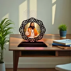 Car Desk/Table Top Guru Ravidas Maharaj. Wooden Photo Stand 3x4 Inches, Compact & Stylish Spiritual Display For Car, Home & Office (Pack Of 1) (F19618) Car Desk/Table Top Guru Ravidas Maharaj. Wooden Photo Stand 3x4 Inches, Compact & Stylish Spiritual Display For Car, Home & Office (Pack Of 1) (F19618)