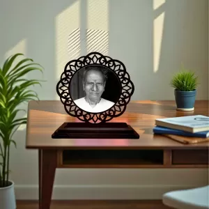 Car Desk/Table Top Nisargadatta Maharaj Wooden Photo Stand 3x4 Inches, Compact & Stylish Spiritual Display For Car, Home & Office (Pack Of 1) (F19624) Car Desk/Table Top Nisargadatta Maharaj Wooden Photo Stand 3x4 Inches, Compact & Stylish Spiritual Display For Car, Home & Office (Pack Of 1) (F19624)