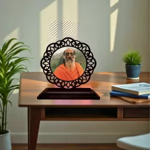 Car Desk/Table Top CHINMAYANANDA SARASWATI Wooden Photo Stand 3x4 Inches, Compact & Stylish Spiritual Display For Car, Home & Office (Pack Of 1) (F19627) Car Desk/Table Top CHINMAYANANDA SARASWATI Wooden Photo Stand 3x4 Inches, Compact & Stylish Spiritual Display For Car, Home & Office (Pack Of 1) (F19627)