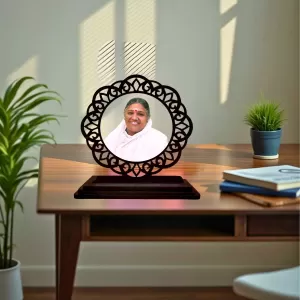 Car Desk/Table Top Amritanandamayi Wooden Photo Stand 3x4 Inches, Compact & Stylish Spiritual Display For Car, Home & Office (Pack Of 1) (F19632) Car Desk/Table Top Amritanandamayi Wooden Photo Stand 3x4 Inches, Compact & Stylish Spiritual Display For Car, Home & Office (Pack Of 1) (F19632)