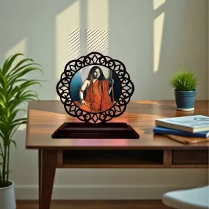 Car Desk/Table Top Swami Pranavananda Maharaj Wooden Photo Stand 3x4 Inches, Compact & Stylish Spiritual Display For Car, Home & Office (Pack Of 1) (F19666) Car Desk/Table Top Swami Pranavananda Maharaj Wooden Photo Stand 3x4 Inches, Compact & Stylish Spiritual Display For Car, Home & Office (Pack Of 1) (F19666)