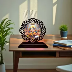 Car Desk/Table Top Lord Bramha Wooden Photo Stand 3x4 Inches, Compact & Stylish Spiritual Display For Car, Home & Office (Pack Of 1) (F19690) Car Desk/Table Top Lord Bramha Wooden Photo Stand 3x4 Inches, Compact & Stylish Spiritual Display For Car, Home & Office (Pack Of 1) (F19690)