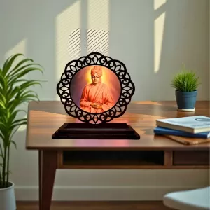Car Desk/Table Top Swami Vivekananda Wooden Photo Stand 3x4 Inches, Compact & Stylish Spiritual Display For Car, Home & Office (Pack Of 1) (F19692) Car Desk/Table Top Swami Vivekananda Wooden Photo Stand 3x4 Inches, Compact & Stylish Spiritual Display For Car, Home & Office (Pack Of 1) (F19692)
