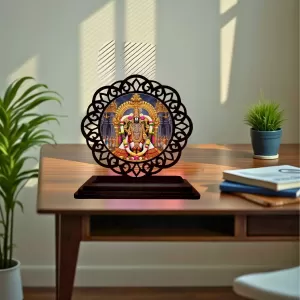 Car Desk/Table Top Lord Balaji Wooden Photo Stand 3x4 Inches, Compact & Stylish Spiritual Display For Car, Home & Office (Pack Of 1) (F19703) Car Desk/Table Top Lord Balaji Wooden Photo Stand 3x4 Inches, Compact & Stylish Spiritual Display For Car, Home & Office (Pack Of 1) (F19703)