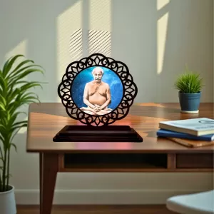Car Desk/Table Top Lahiri Mahasaya Wooden Photo Stand 3x4 Inches, Compact & Stylish Spiritual Display For Car, Home & Office (Pack Of 1) (F19723) Car Desk/Table Top Lahiri Mahasaya Wooden Photo Stand 3x4 Inches, Compact & Stylish Spiritual Display For Car, Home & Office (Pack Of 1) (F19723)