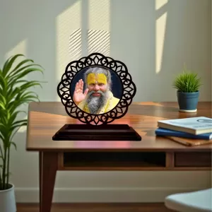 Car Desk/Table Top Premanand Ji Maharaj Wooden Photo Stand 3x4 Inches, Compact & Stylish Spiritual Display For Car, Home & Office (Pack Of 1) (F19729) Car Desk/Table Top Premanand Ji Maharaj Wooden Photo Stand 3x4 Inches, Compact & Stylish Spiritual Display For Car, Home & Office (Pack Of 1) (F19729)