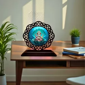 Car Desk/Table Top Lord Ganesha Wooden Photo Stand 3x4 Inches, Compact & Stylish Spiritual Display For Car, Home & Office (Pack Of 1) (F19732) Car Desk/Table Top Lord Ganesha Wooden Photo Stand 3x4 Inches, Compact & Stylish Spiritual Display For Car, Home & Office (Pack Of 1) (F19732)