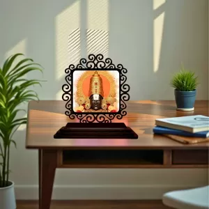 Car Desk/Table Top Lord Balaji Wooden Photo Stand 3x4 Inches, Compact & Stylish Spiritual Display For Car, Home & Office (Pack Of 1) (F19789) Car Desk/Table Top Lord Balaji Wooden Photo Stand 3x4 Inches, Compact & Stylish Spiritual Display For Car, Home & Office (Pack Of 1) (F19789)