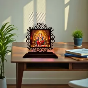 Car Desk/Table Top Lord Ganesha Wooden Photo Stand 3x4 Inches, Compact & Stylish Spiritual Display For Car, Home & Office (Pack Of 1) (F19804) Car Desk/Table Top Lord Ganesha Wooden Photo Stand 3x4 Inches, Compact & Stylish Spiritual Display For Car, Home & Office (Pack Of 1) (F19804)