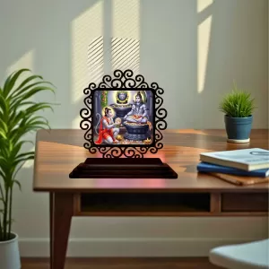 Car Desk/Table Top Lord Shiva And Hanuman Wooden Photo Stand 3x4 Inches, Compact & Stylish Spiritual Display For Car, Home & Office (Pack Of 1) (F19858) Car Desk/Table Top Lord Shiva And Hanuman Wooden Photo Stand 3x4 Inches, Compact & Stylish Spiritual Display For Car, Home & Office (Pack Of 1) (F19858)