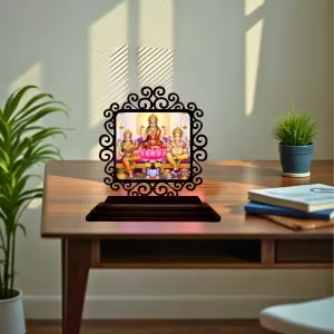 Car Desk/Table Top Lord Ganesha And Lakshmi And Saraswathi Wooden Photo Stand 3x4 Inches, Compact & Stylish Spiritual Display For Car, Home & Office (Pack Of 1) (F19876) Car Desk/Table Top Lord Ganesha And Lakshmi And Saraswathi Wooden Photo Stand 3x4 Inches, Compact & Stylish Spiritual Display For Car, Home & Office (Pack Of 1) (F19876)