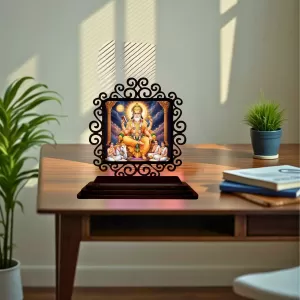 Car Desk/Table Top Lord Vishwakarma Wooden Photo Stand 3x4 Inches, Compact & Stylish Spiritual Display For Car, Home & Office (Pack Of 1) (F19887) Car Desk/Table Top Lord Vishwakarma Wooden Photo Stand 3x4 Inches, Compact & Stylish Spiritual Display For Car, Home & Office (Pack Of 1) (F19887)