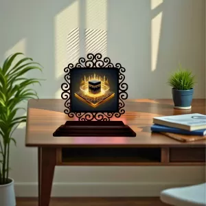 Car Desk/Table Top Mucca Masid Wooden Photo Stand 3x4 Inches, Compact & Stylish Spiritual Display For Car, Home & Office (Pack Of 1) (F19895) Car Desk/Table Top Mucca Masid Wooden Photo Stand 3x4 Inches, Compact & Stylish Spiritual Display For Car, Home & Office (Pack Of 1) (F19895)
