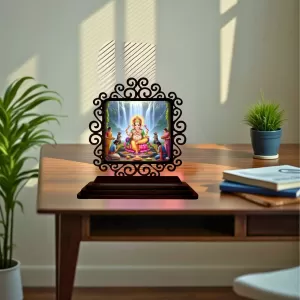 Car Desk/Table Top Lord Ganesha Wooden Photo Stand 3x4 Inches, Compact & Stylish Spiritual Display For Car, Home & Office (Pack Of 1) (F19902) Car Desk/Table Top Lord Ganesha Wooden Photo Stand 3x4 Inches, Compact & Stylish Spiritual Display For Car, Home & Office (Pack Of 1) (F19902)