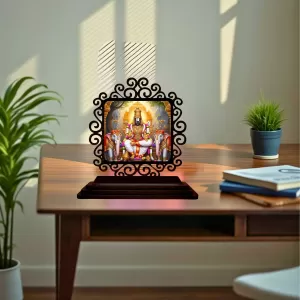 Car Desk/Table Top Lord Venkateswara Wooden Photo Stand 3x4 Inches, Compact & Stylish Spiritual Display For Car, Home & Office (Pack Of 1) (F19933) Car Desk/Table Top Lord Venkateswara Wooden Photo Stand 3x4 Inches, Compact & Stylish Spiritual Display For Car, Home & Office (Pack Of 1) (F19933)