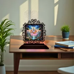 Car Desk/Table Top Lord Shiva And Parvathi Wooden Photo Stand 3x4 Inches, Compact & Stylish Spiritual Display For Car, Home & Office (Pack Of 1) (F19947) Car Desk/Table Top Lord Shiva And Parvathi Wooden Photo Stand 3x4 Inches, Compact & Stylish Spiritual Display For Car, Home & Office (Pack Of 1) (F19947)