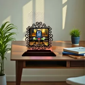 Car Desk/Table Top Lord Shiva Wooden Photo Stand 3x4 Inches, Compact & Stylish Spiritual Display For Car, Home & Office (Pack Of 1) (F19961) Car Desk/Table Top Lord Shiva Wooden Photo Stand 3x4 Inches, Compact & Stylish Spiritual Display For Car, Home & Office (Pack Of 1) (F19961)