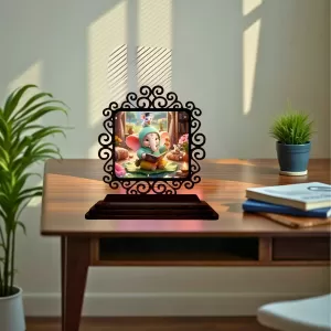 Car Desk/Table Top Lord Ganesha Wooden Photo Stand 3x4 Inches, Compact & Stylish Spiritual Display For Car, Home & Office (Pack Of 1) (F19962) Car Desk/Table Top Lord Ganesha Wooden Photo Stand 3x4 Inches, Compact & Stylish Spiritual Display For Car, Home & Office (Pack Of 1) (F19962)
